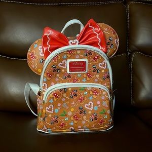 Disney Loungefly Gingerbread Mini Backpack with Matching Ears